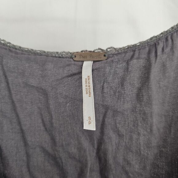 Free People Womens Soft Surplice Romper Size Small Dark Gray Elastic Waist - Picture 5 of 8